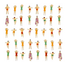 Eve Model People Beach Visitors And Swimmers Painted N SCALE ( 15 pce RANDOM )