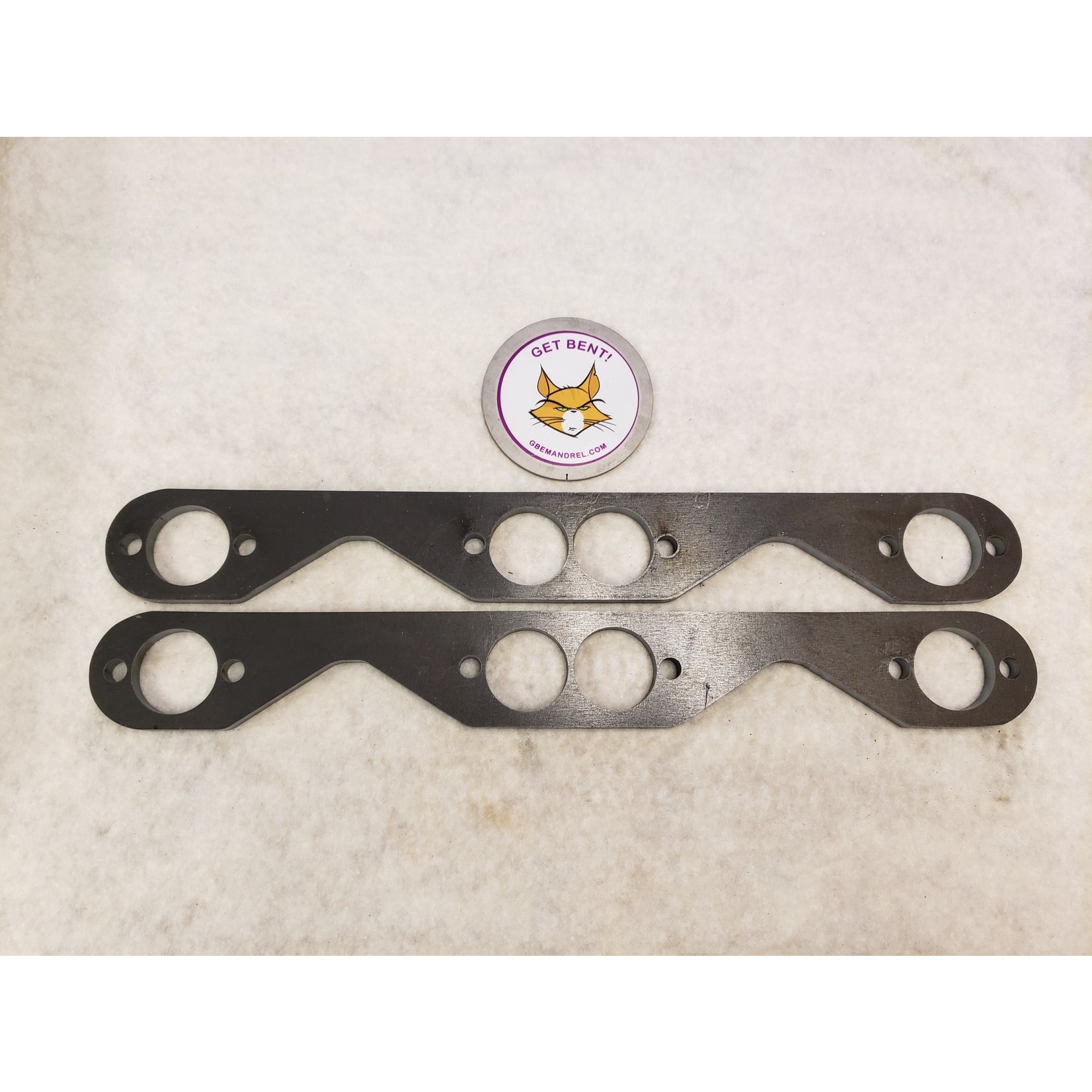 GBE GM CHEVY 262-400 SMALL BLOCK RND. PORT STEEL HEADER FLANGES