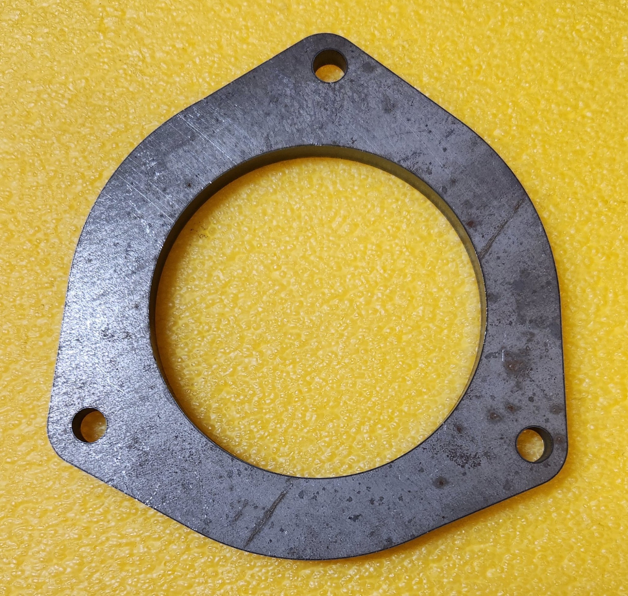 3 BOLT STEEL 4" CENTER HOLE FLANGE FITS RAM DOWNPIPES (ONE FLANGE, 3/8" THICK) GBE MANDREL