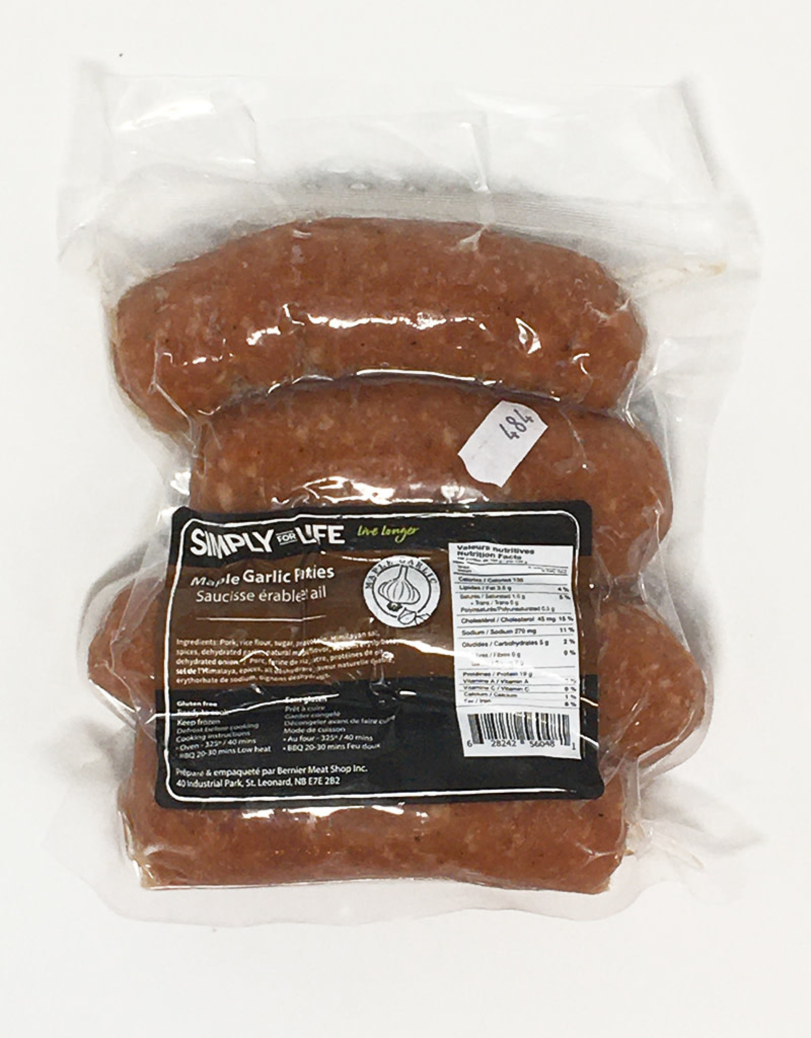 Simply For Life SFL - Sausages, Maple Garlic