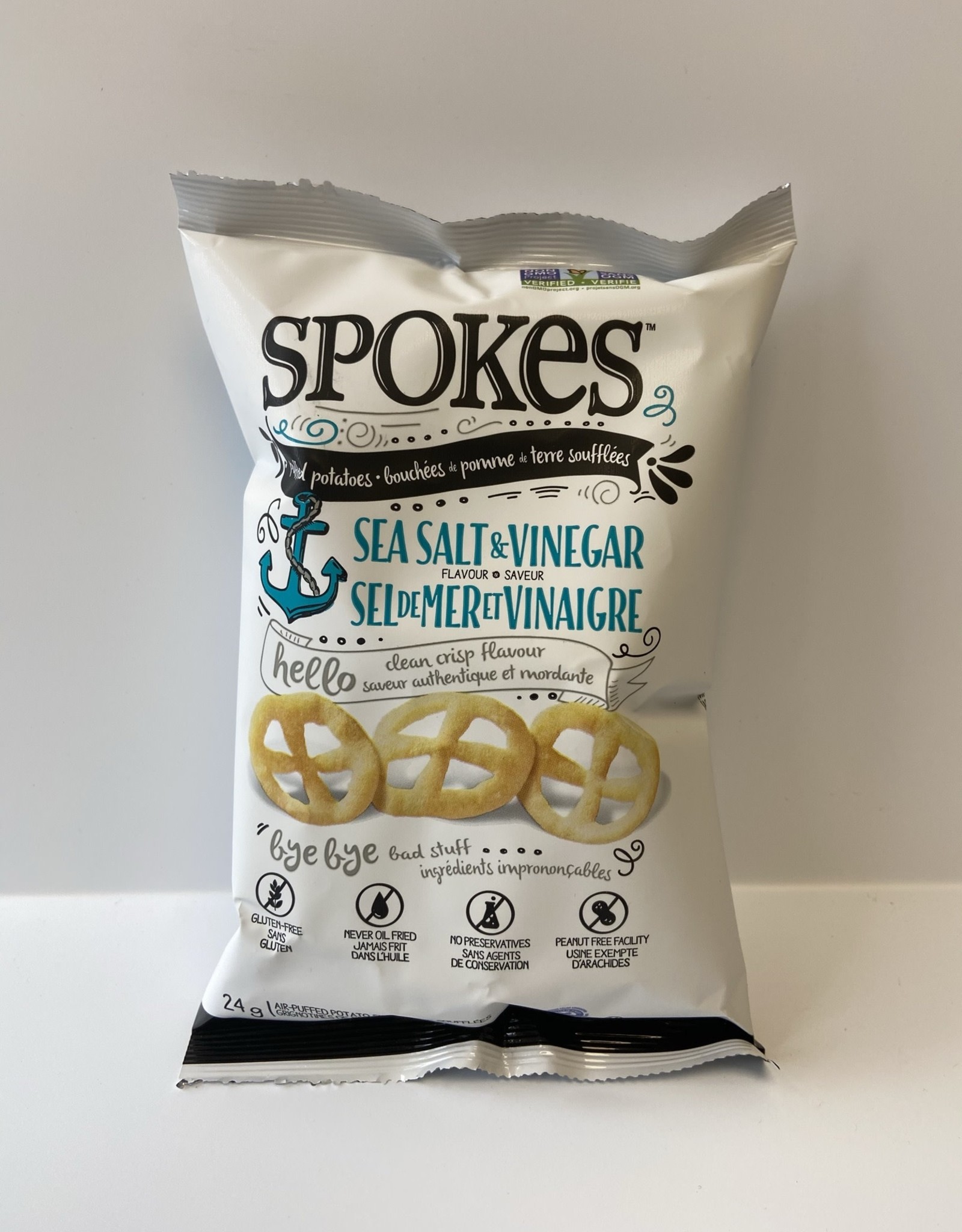Spokes Spokes - Puffed Potatoes, Sea Salt & Vinegar (24g)