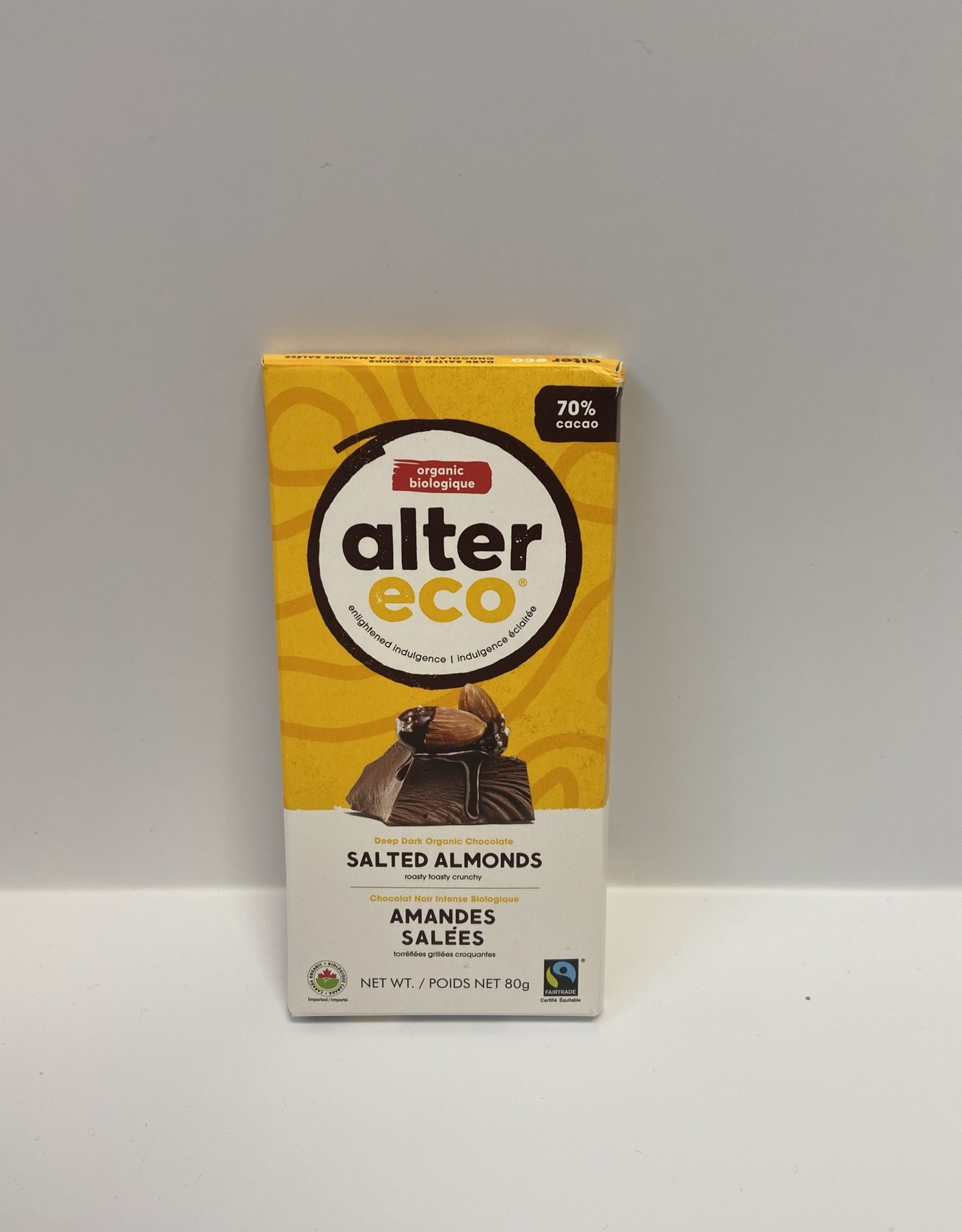 Alter Eco Alter Eco - Chocolate Bar, Dark Salted Almonds
