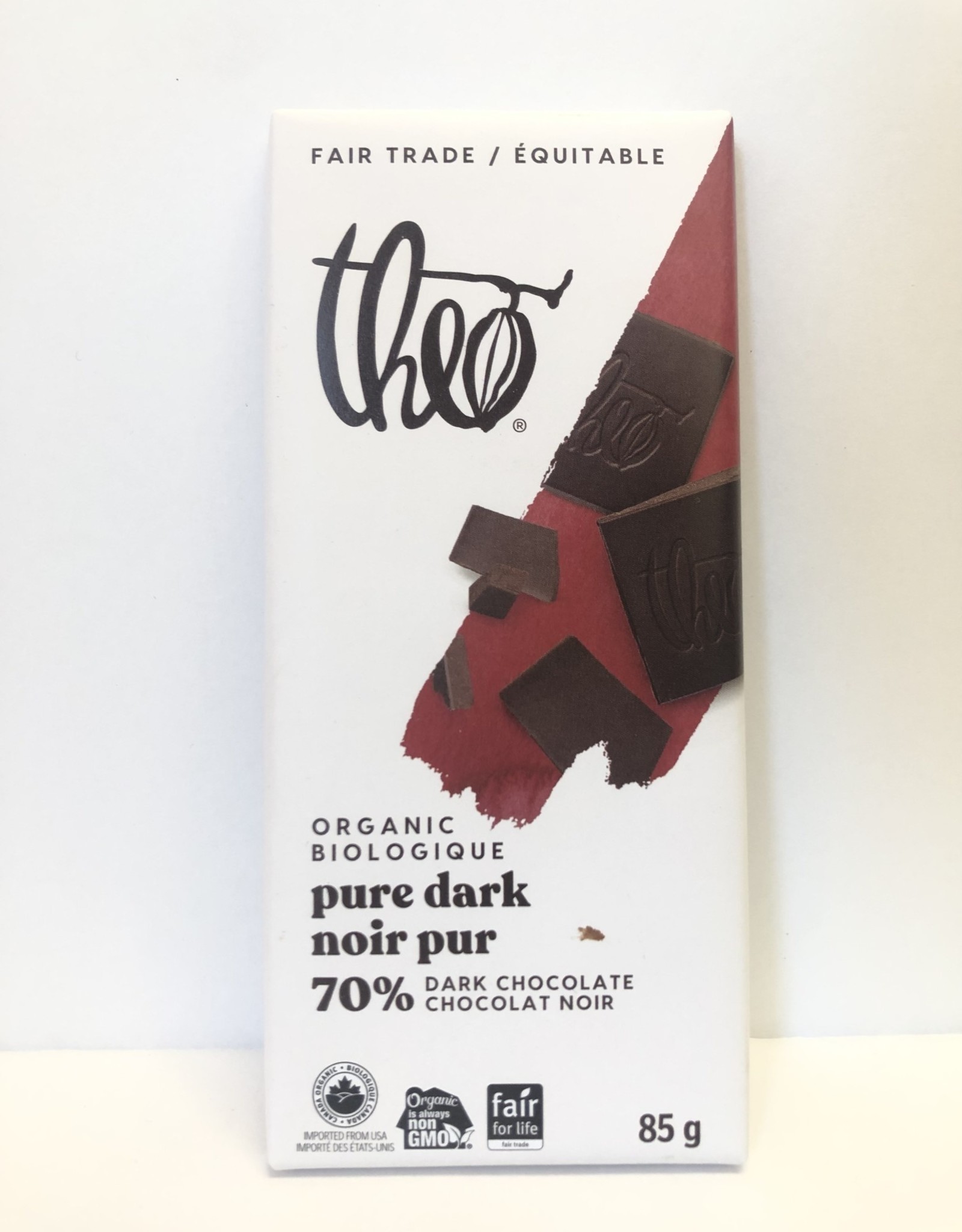 Theo Theo - Pure Dark Chocolate  70% (85g)