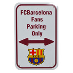 Barcelona Fan Parking Only Street Sign (White)