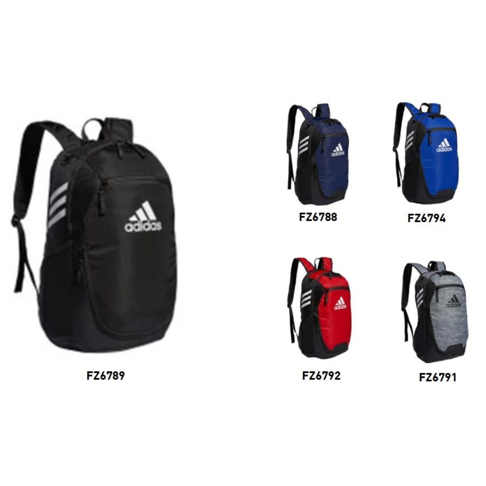 Adidas Stadium 3 Backpack (Heat Pressed Logo and Number)