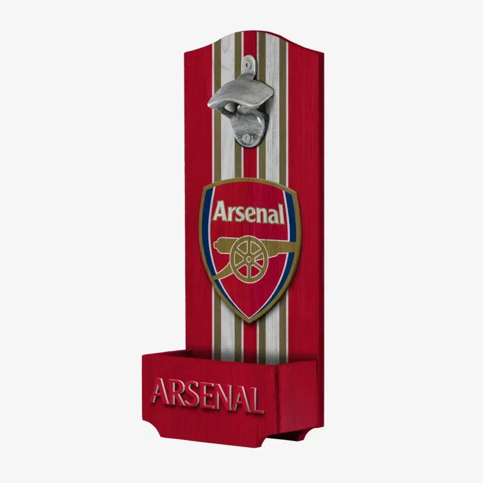 Mimi Imports Arsenal - Wooden Bottle Cap Opener With Cap Catcher Sign