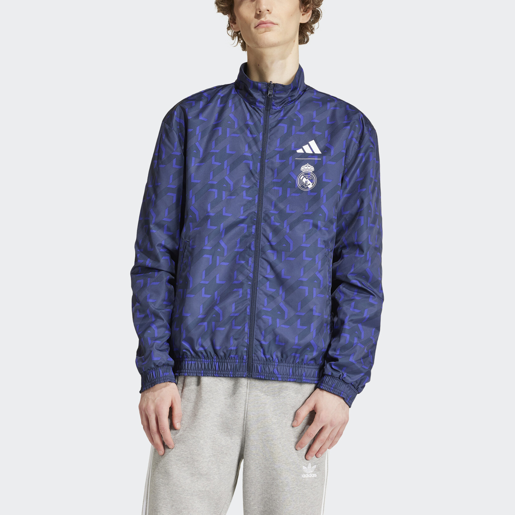 Adidas Real Madrid Reversable Anthem Jacket Legend Ink