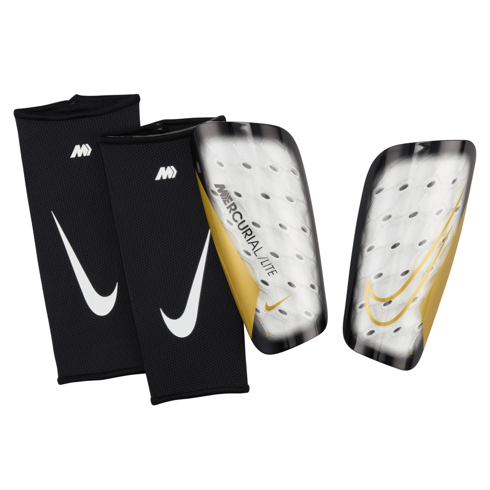 Nike Nike Mercurial Lite Shin Guard White/Gold
