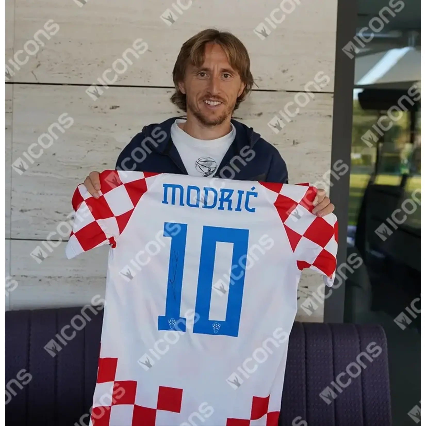 Luka Modric Authentic Signed 23/23 Croatia Home Jersey