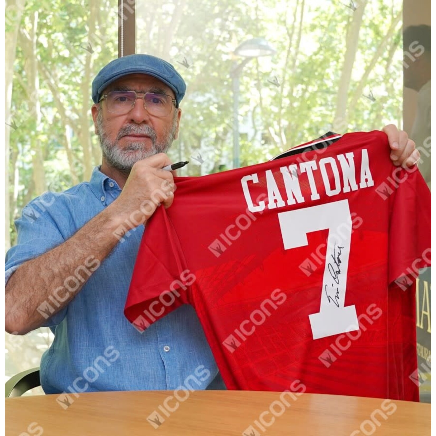Eric Cantona Authentic Signed Manchester United 1994-96 Home Jersey