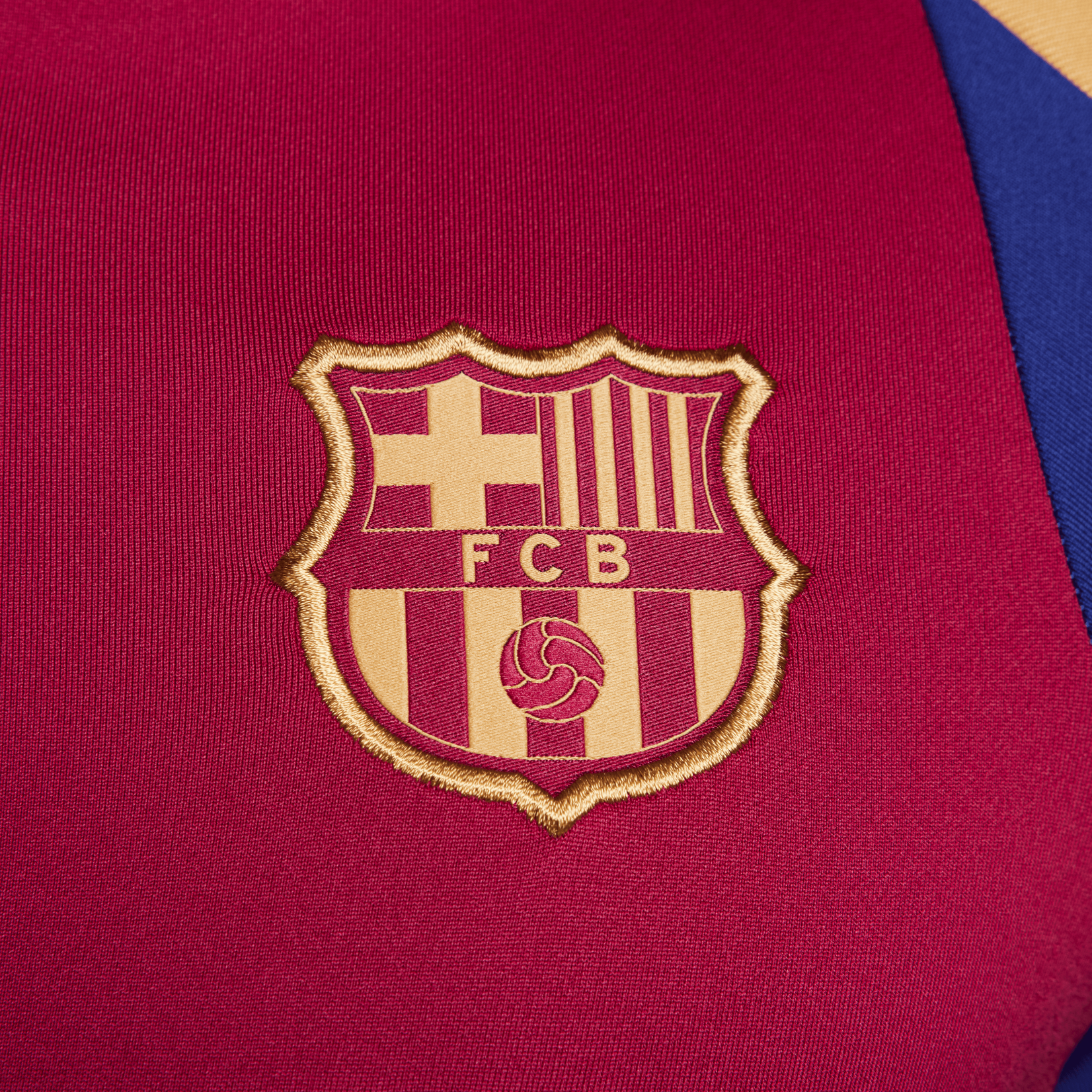Nike FC Barcelona Strike LS Top Noble Red/Deep Blue/Gold