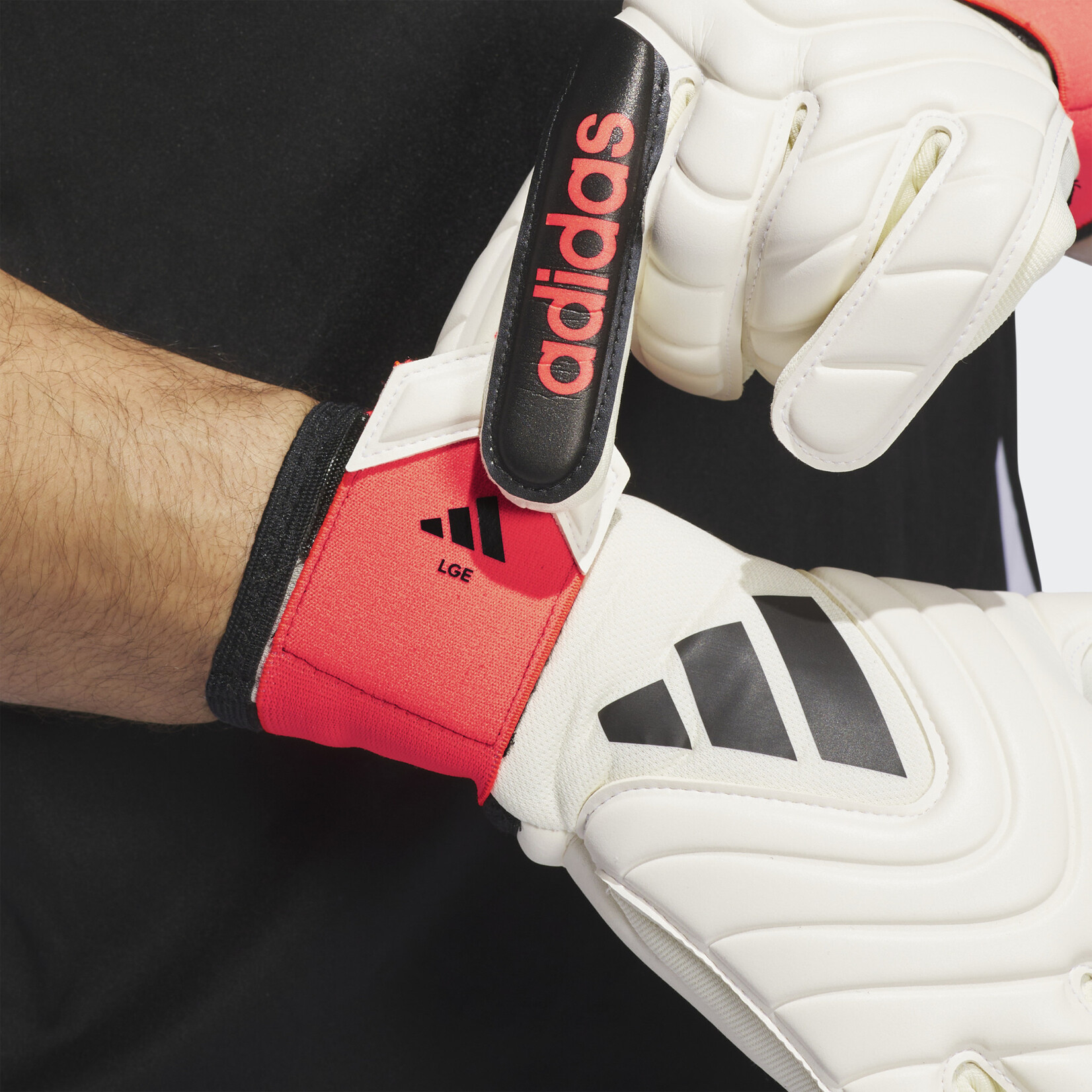 Adidas Copa League Goalkeeper Gloves Ivory / Solar Red / Black