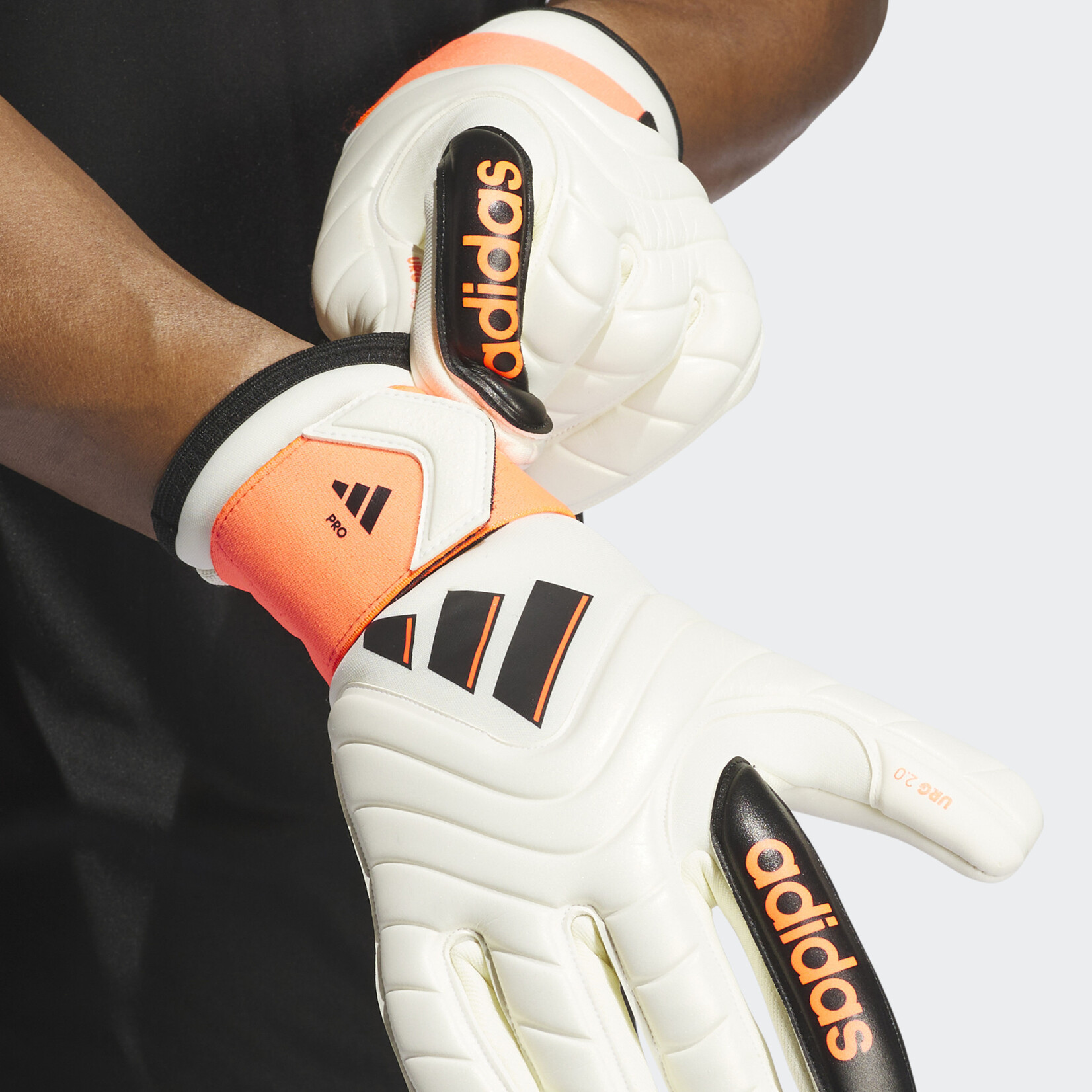 Adidas Copa Pro Goalkeeper Gloves Ivory / Solar Red / Black