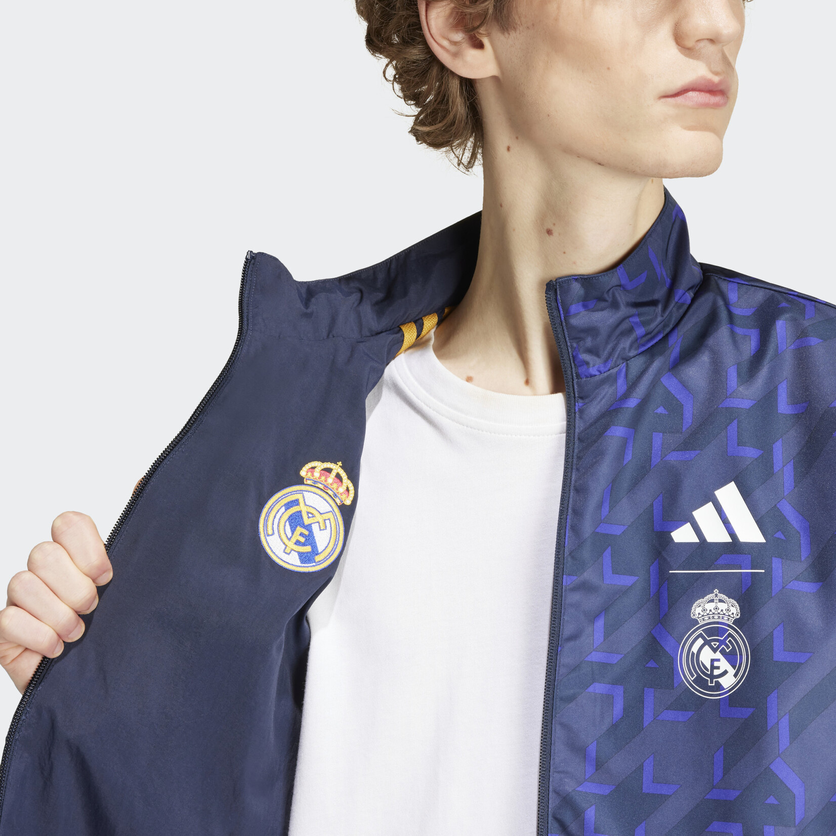 Adidas Real Madrid Reversable Anthem Jacket Legend Ink