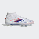 Adidas F50 Pro Mid-Cut Firm Ground Boots White/Blue/Red W