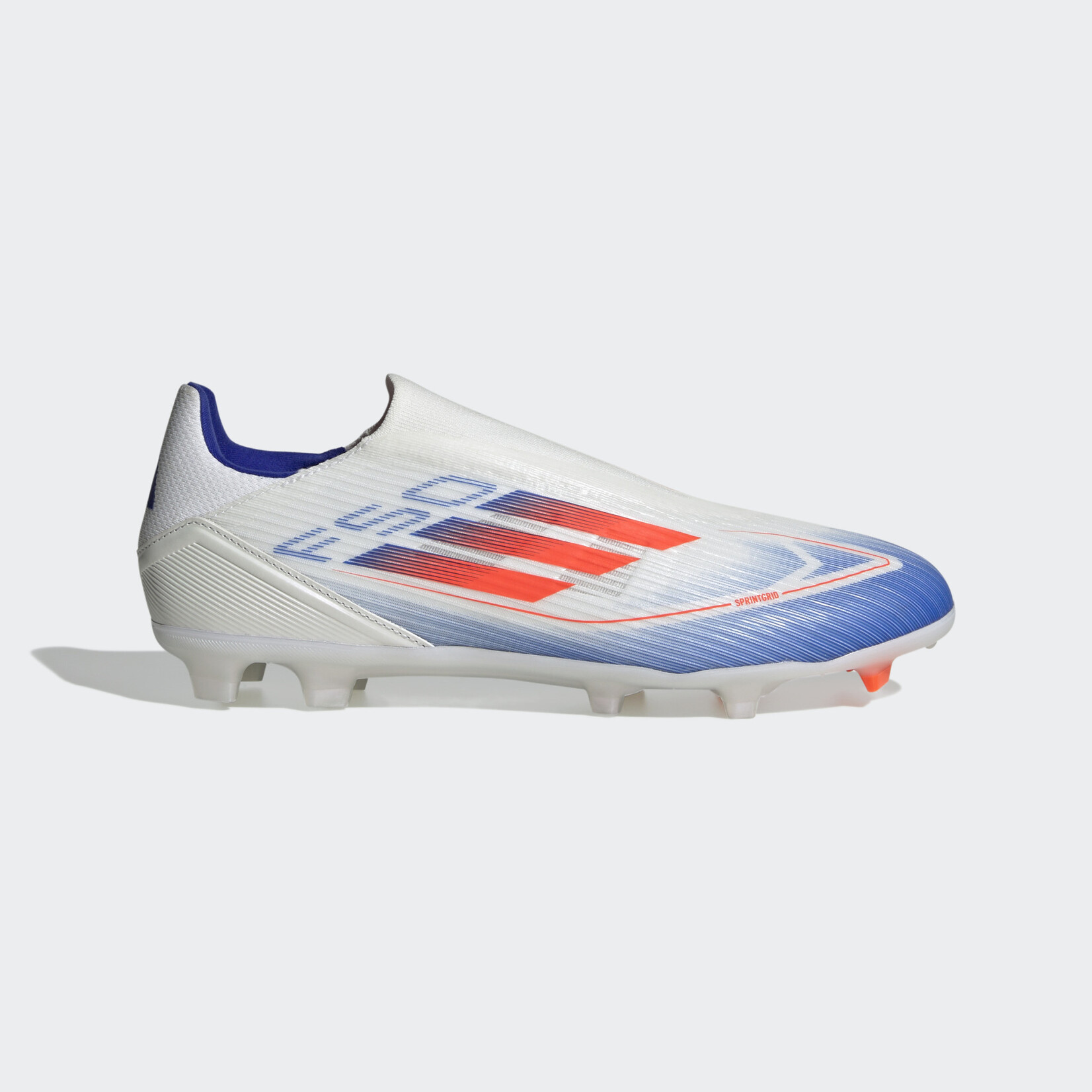 Adidas F50 League Laceless Firm/Multi-Ground Boots White/Red/Blue