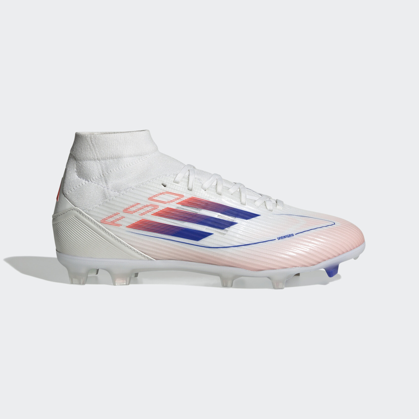 Adidas F50 League Mid-Cut Firm/Multi-Ground Boots White/Blue/Red W