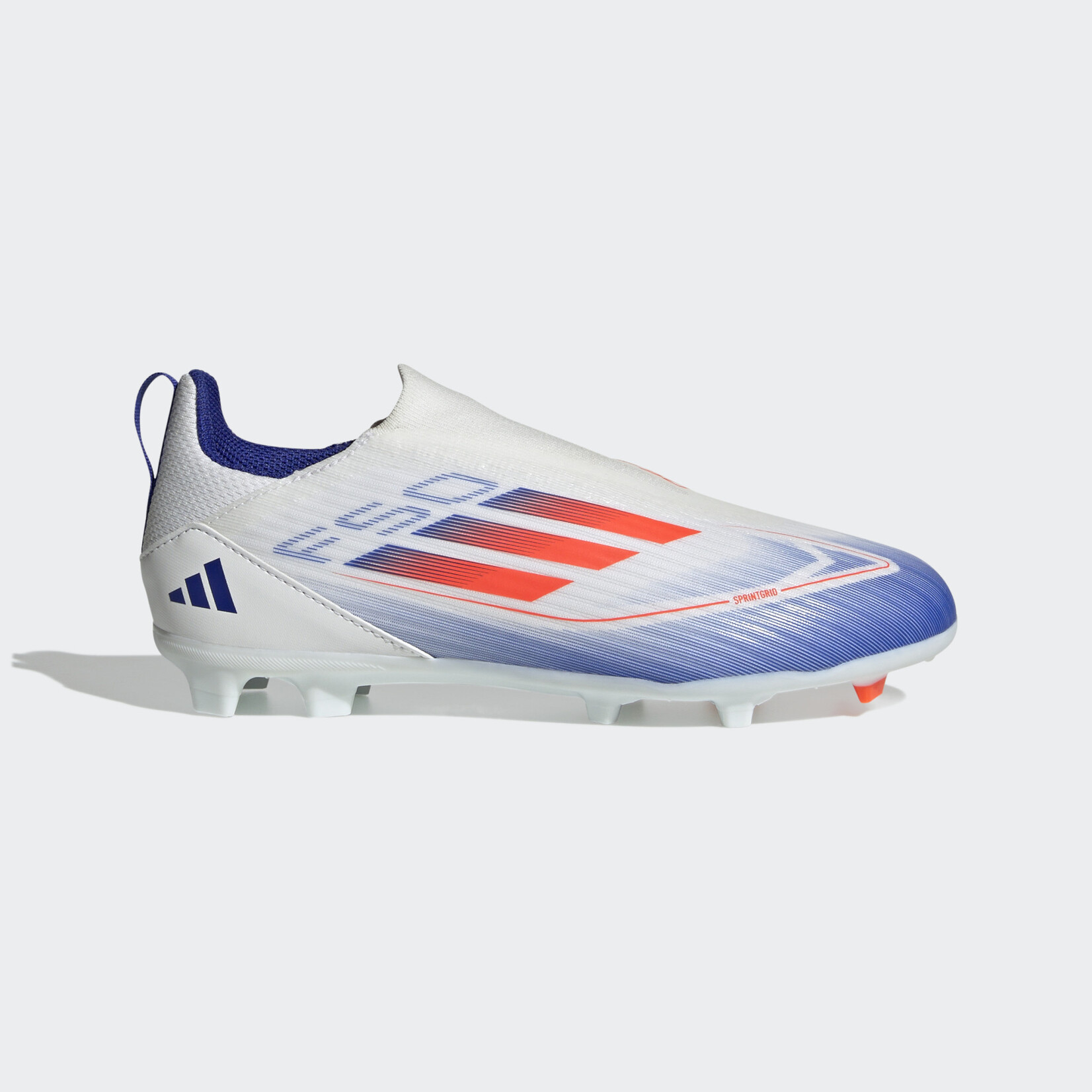 Adidas F50 League Laceless Firm/Multi-Ground Boots White/Red/Blue J