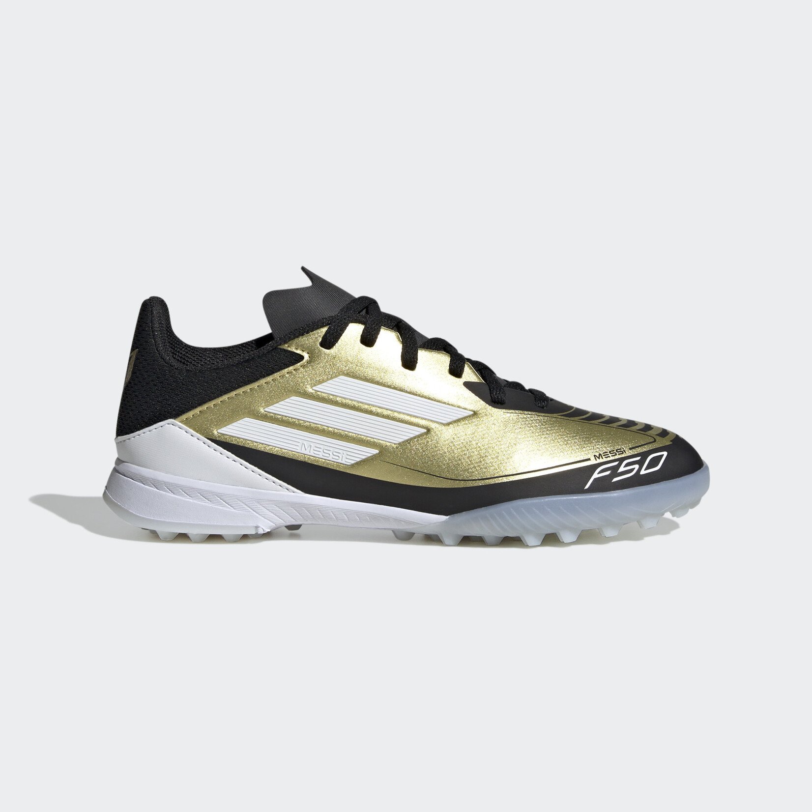 Adidas Messi F50 League Turf Boots Gold/White/Black J