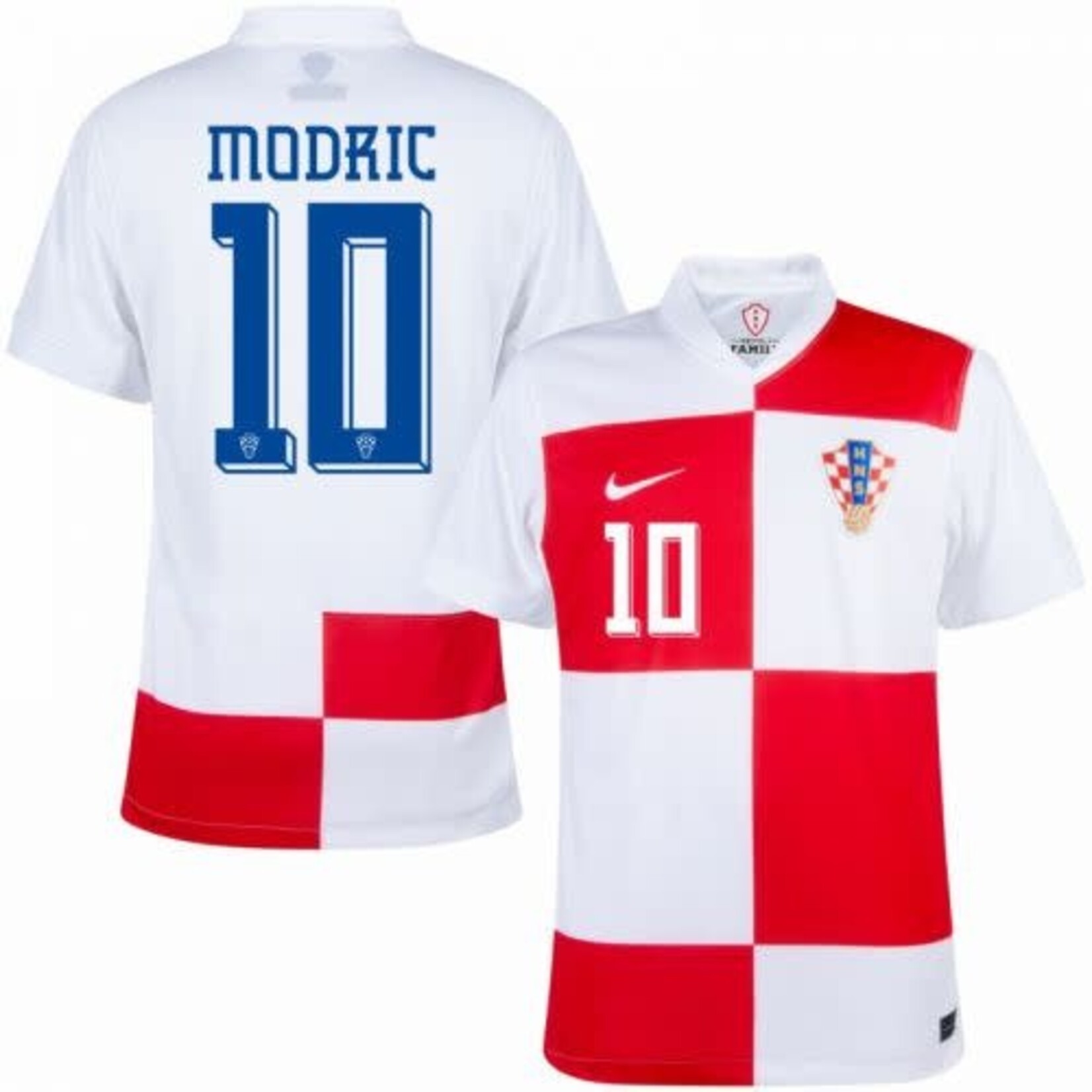 Nike Croatia 24/25 Stadium Home Jersey + "10" Modric Official Print Size L