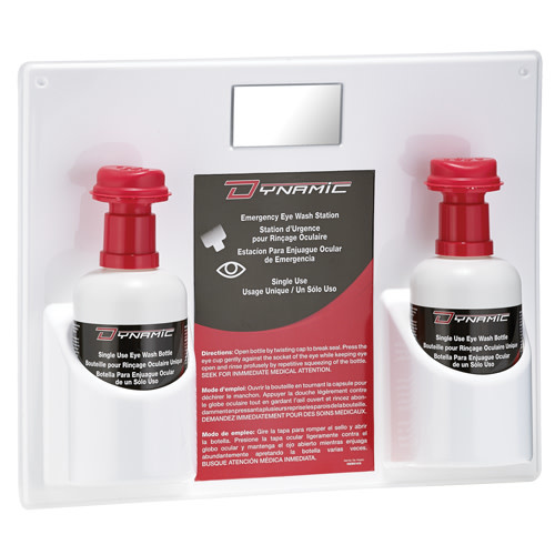 Eyewash Station with 2 x 32oz Isotonic Solution Bottles w/Eye Cap