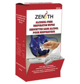 Zenith Respirator & PPE Cleaning Towelettes, 100/Box