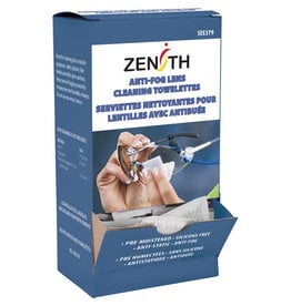 Zenith Lens Cleaning Wipes w/Anti-Fog, 100/Bx