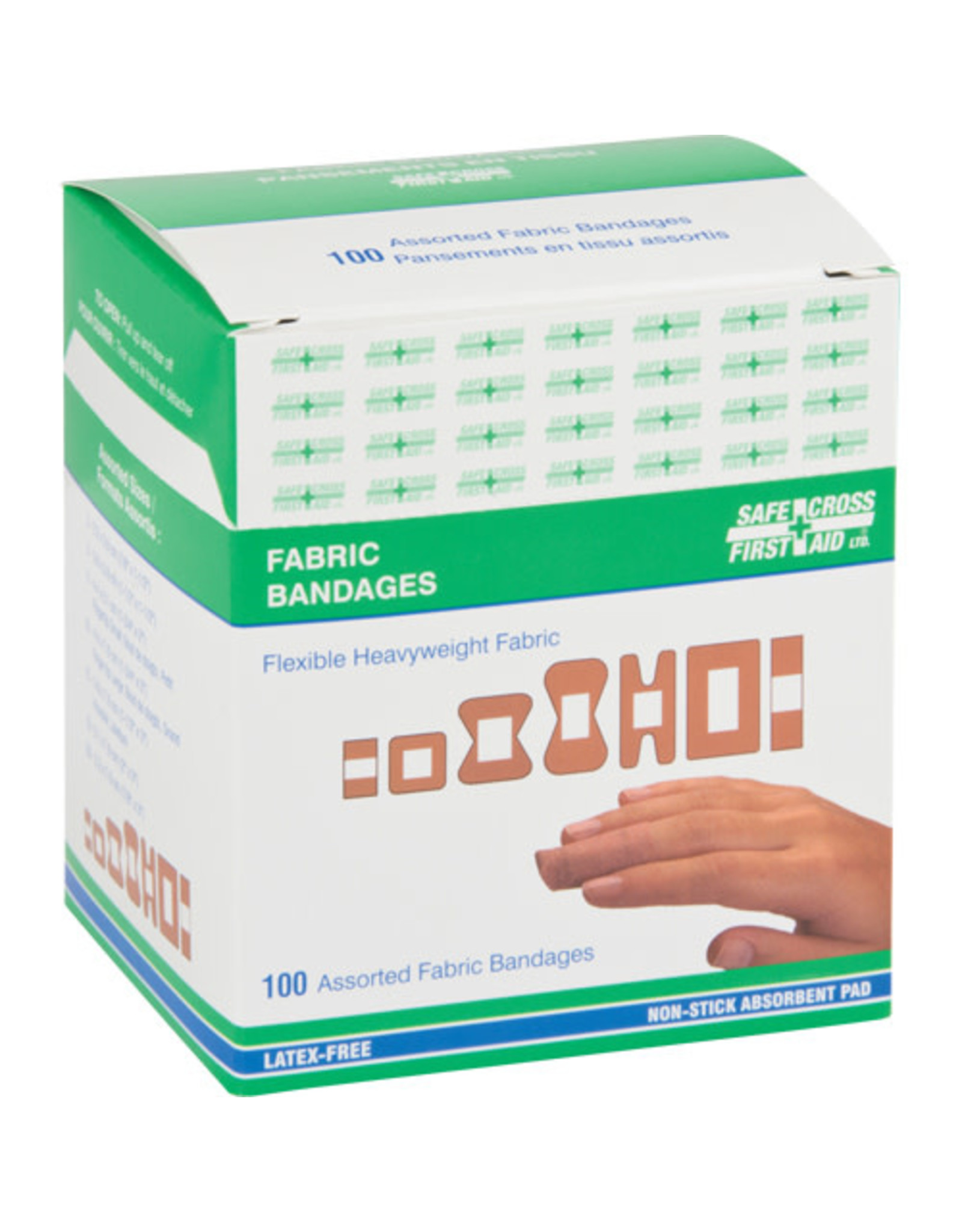 Safecross Safecross Fabric Bandages, Assorted - 100/Box