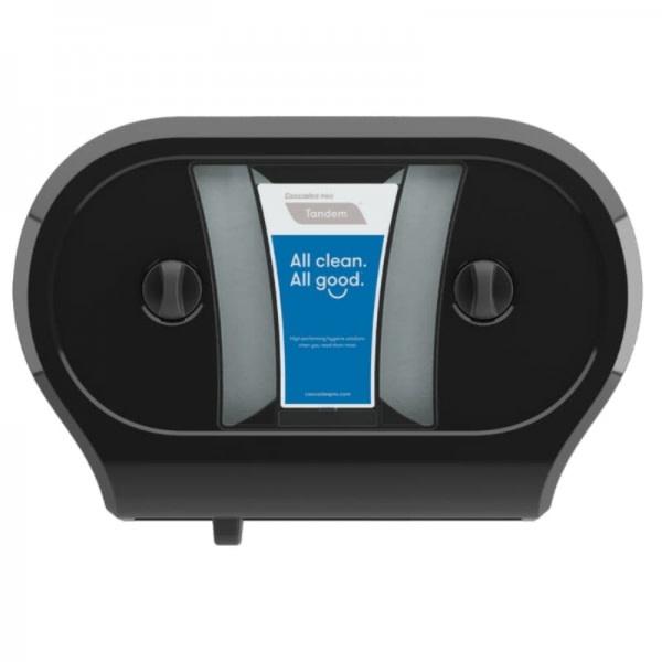 Cascade Twin Tissue Dispenser, Black Southwest Safety & Supply