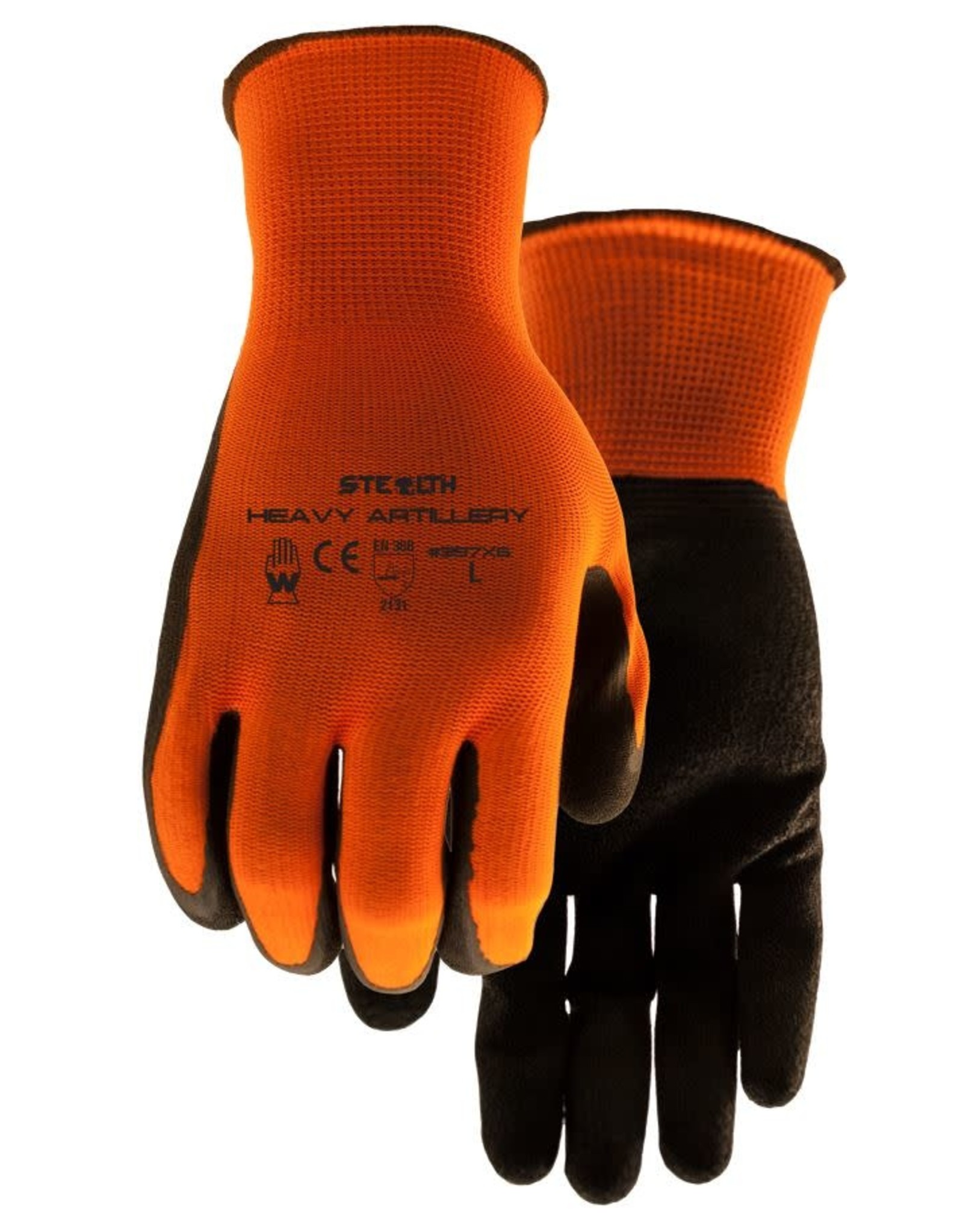 Watson Stealth Heavy Artillery Rubber Coated Gloves - 6/Bulk Pack