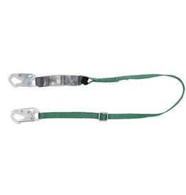 MSA MSA V-Series Adj. Lanyard w/Shock, 4'-6', Snap Hook, 150-310 lb