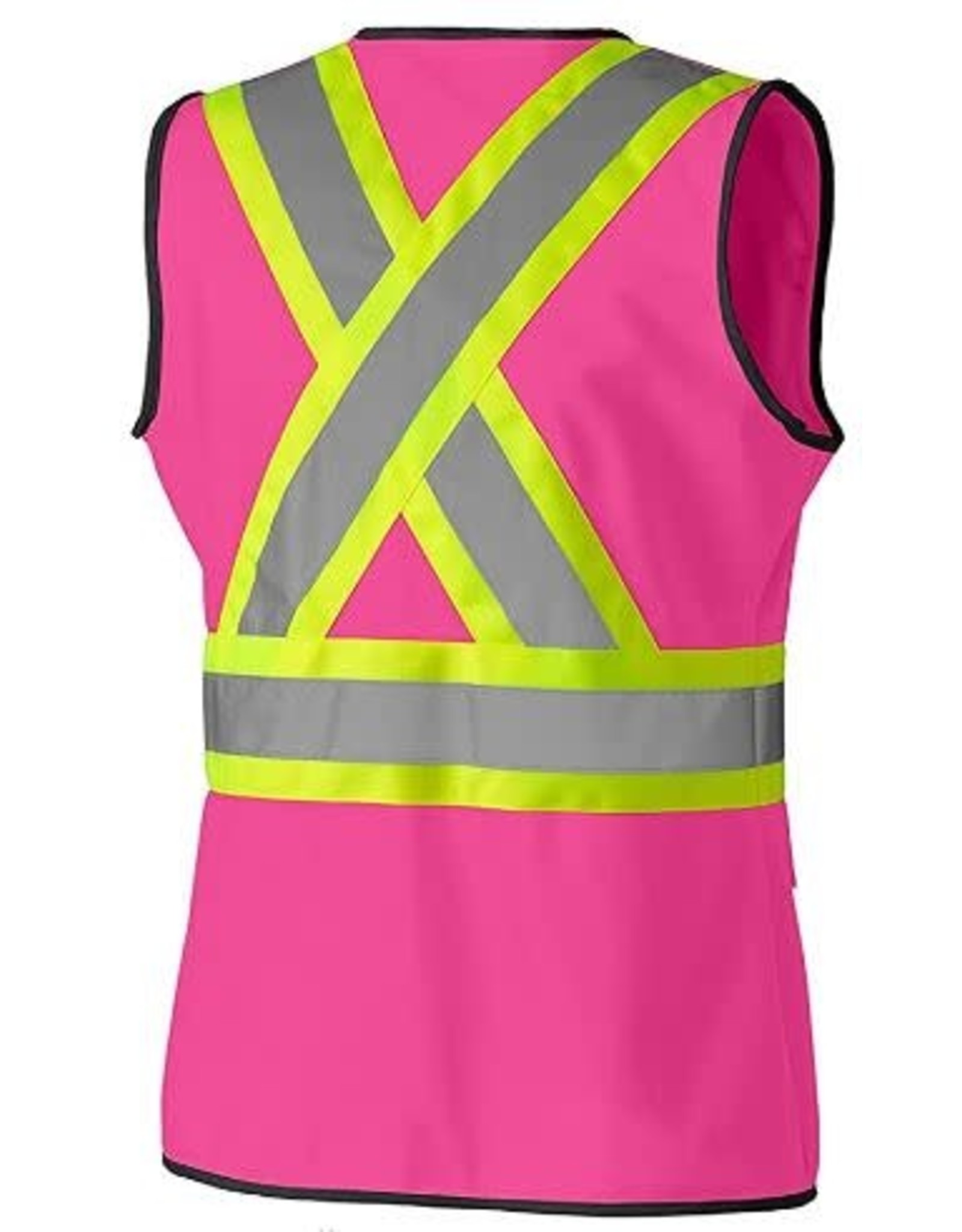 Pioneer Pioneer High Vis Vest, Pink/Zipper, Class I