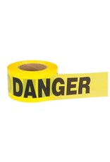 Barricade Tape "Danger", Yellow 2.5mil x 1000'