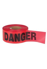 Danger Barricade Tape, Red 3" x 1000' 1.5mil