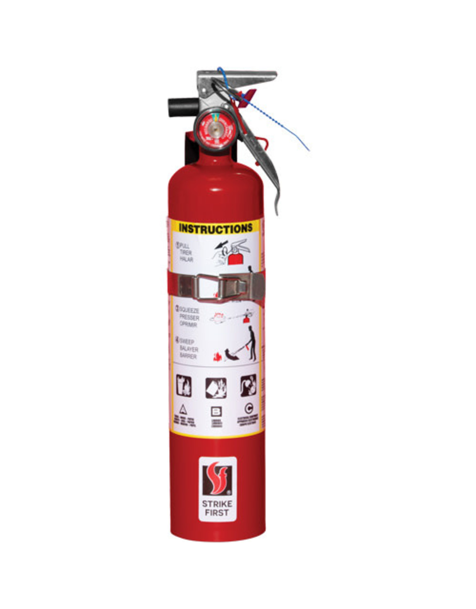 Strike First 2.5 lb Steel Dry Chemical ABC Fire Extinguisher
