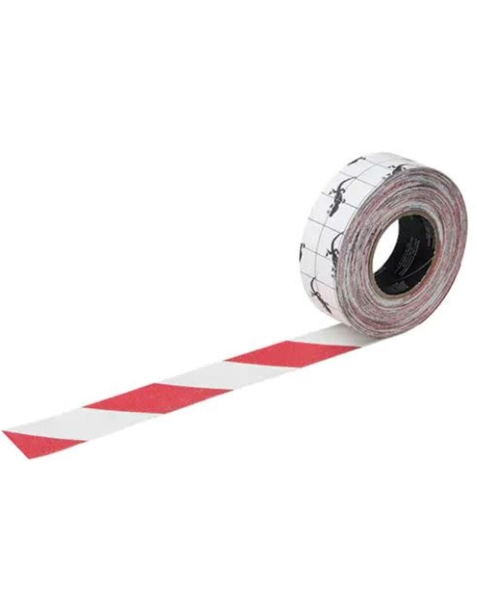 Premium Anti-Skid Tape, Red/Wht Stripes, 2" x 60'