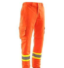 Forcefield High Vis Ripstop Safety Cargo Work Pants, Orange