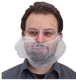 Zenith Beard Nets - One Size, White 100/Box