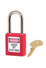 Master Lock Master Lock 1-1/2"Lockout Padlock, Thermoplastic, Red