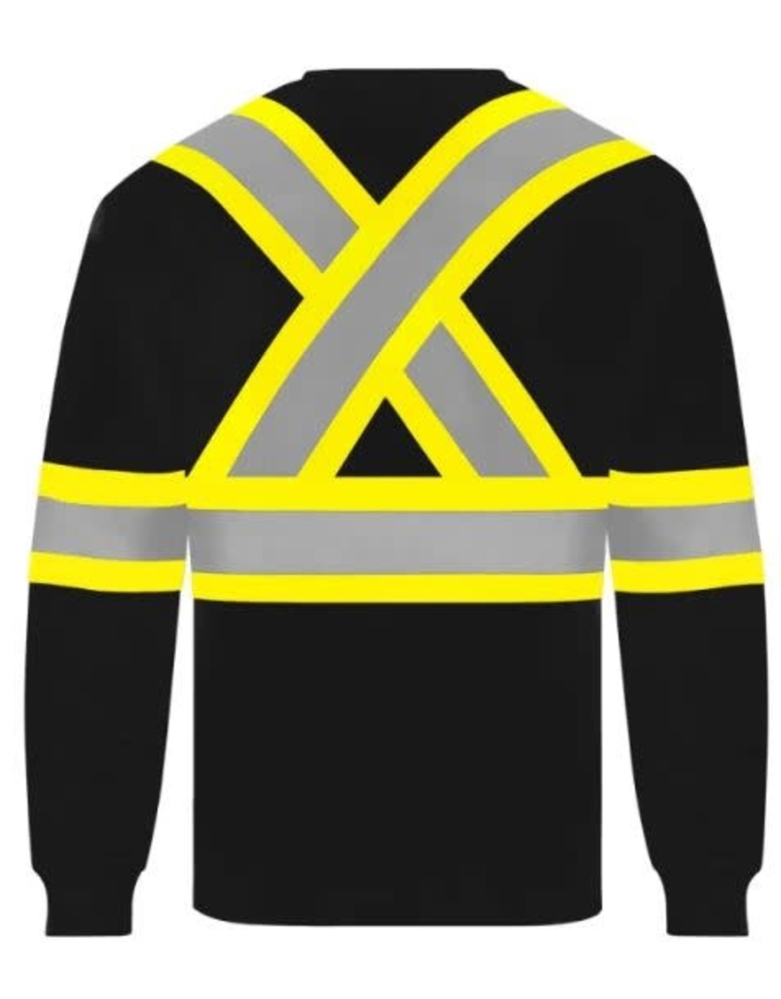 Ground Force Cotton High Vis Long Sleeve T, 4" Tape