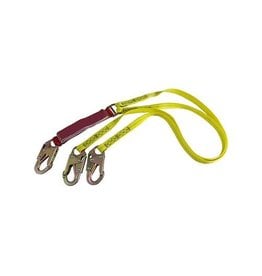 Dentec Dual Leg 6' Shock Lanyard w/ 3/4" Snap Hooks (140-375lb)