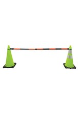 Telescopic Cone Bar - Orange/Black, ABS 4.5' - 7.5'