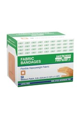 Safecross Fabric Bandages, 1-1/2" x1-1/2", 50/bx