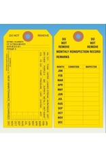 2-in-1 Fire Extinguisher Inspection Tag, Cardstock