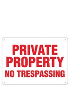 "Private Property" Safety Sign, 10x14 Plastic