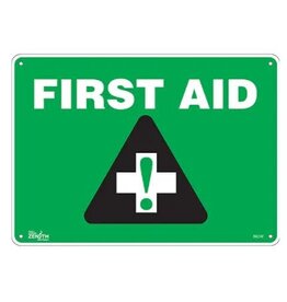 First Aid Sign, Plastic, 10" x 14"