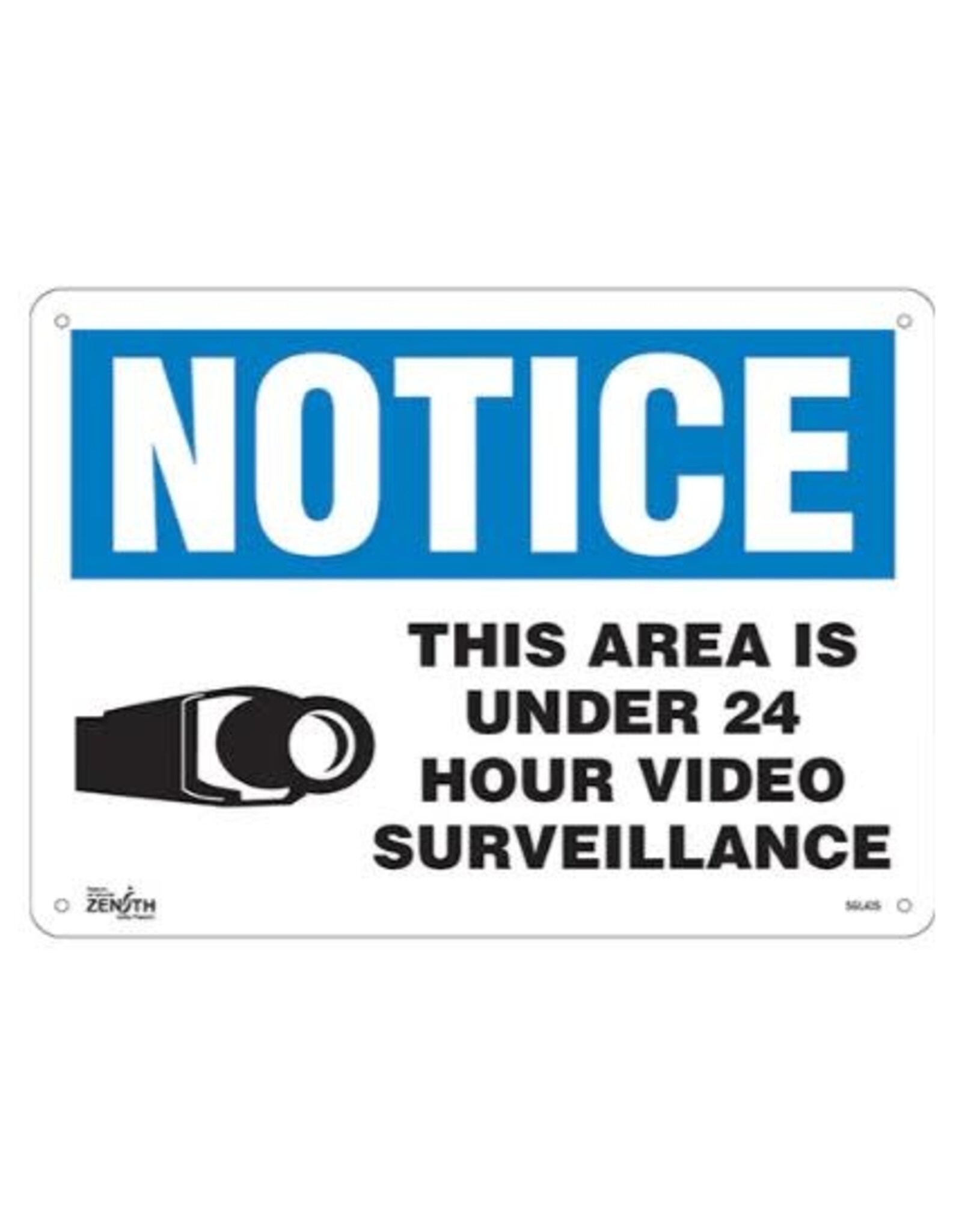 Under Video  Surveillance Sign,  Plastic, 10" x 14"