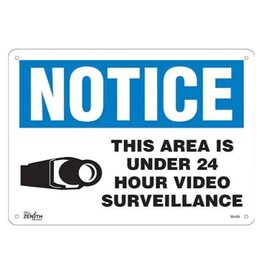 Under Video  Surveillance Sign,  Plastic, 10" x 14"