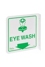 Eye Wash Projection Sign, Plastic, 8" x 8"