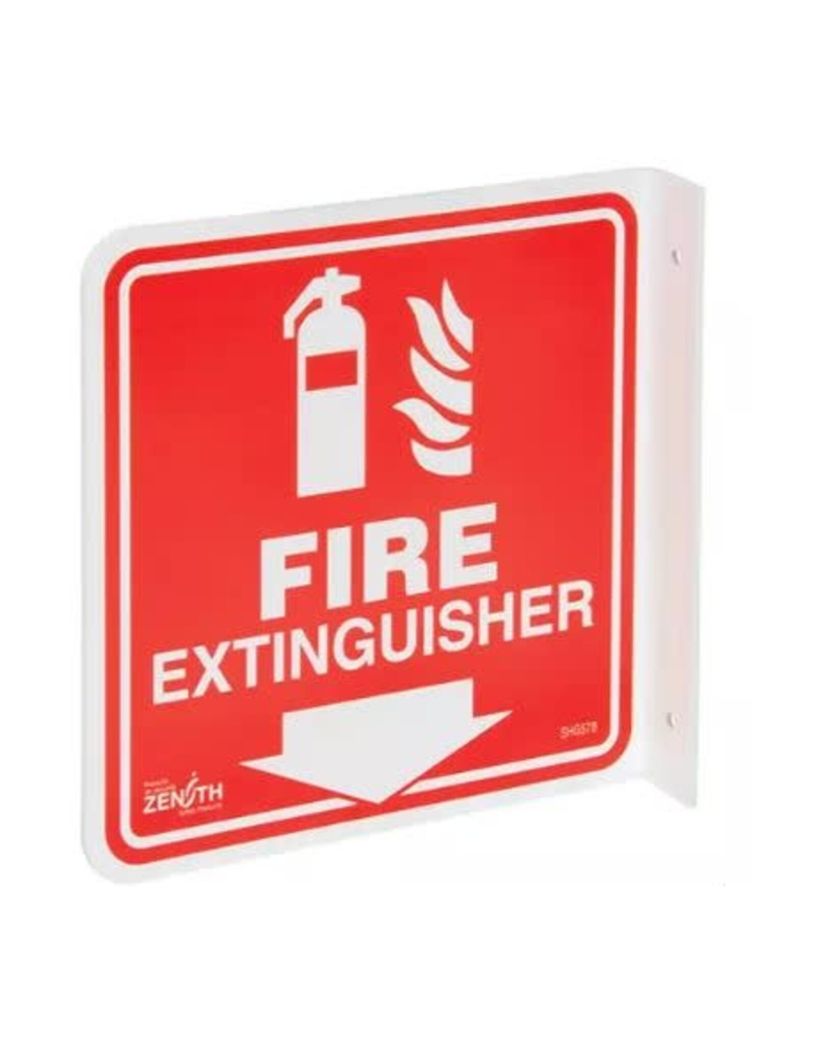 Fire Extinguisher Projection Sign, Plastic, 8" x 8"